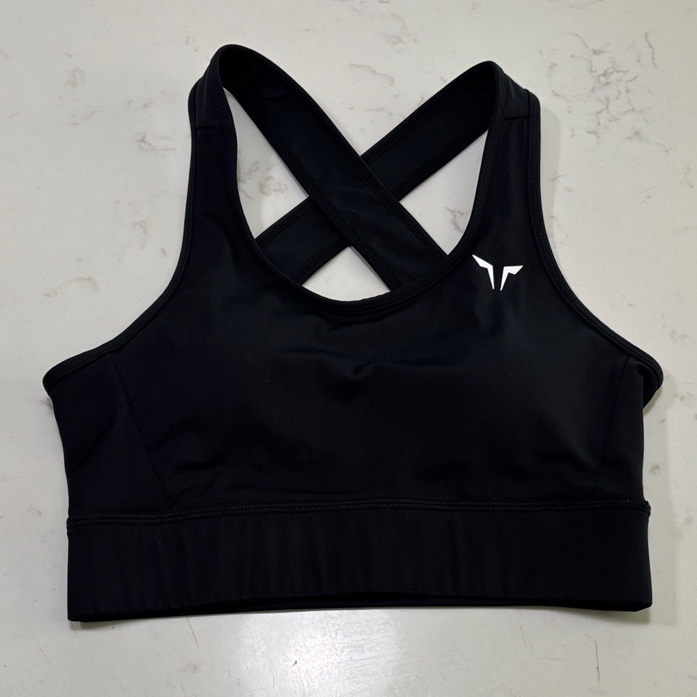 Women's Black Sports Bra by Squatwolf